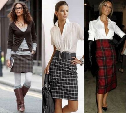 Cu ce ​​să poarte o fustă carouri - cele mai relevante și modele stilate