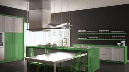 Gri în interior, frumoasa combinație cu alte culori în designul camerei de zi, bucătărie, dormitor și