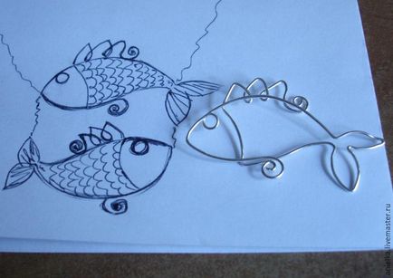 Створюємо кольє «риби» з посрібленою дроту - ярмарок майстрів - ручна робота, handmade