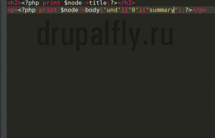 Crearea șablonului pentru drupal 7, de exemplu