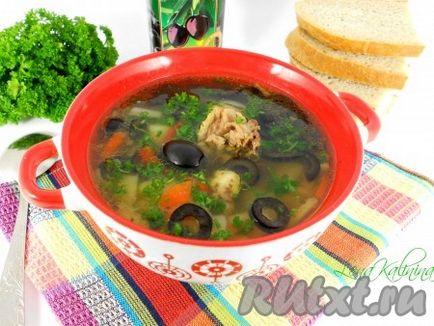 Суп з оливками - готуємо покроково з фото