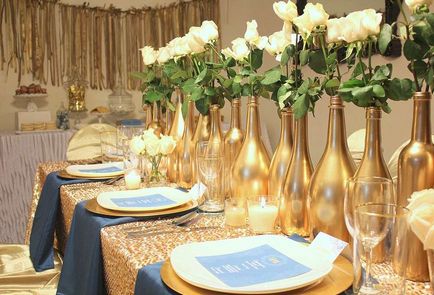 Nunta in decoratiuni de aur cum sa decorezi sala, ce culori pot fi adaugate
