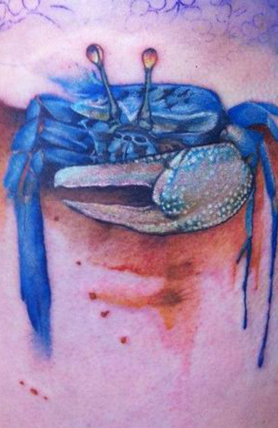 Tattoo crab - sensul, schițele și fotografiile pentru tatuaje