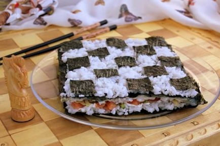 Sushi Cake, egy recept a lusta, receptek, egészséges és ízletes ételek otthoni