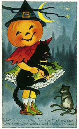 Pisici de Halloween și negru