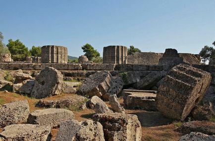 Templul lui Zeus din istoria olimpia, arhitectura și starea actuală