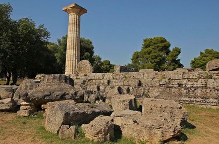 Templul lui Zeus din istoria olimpia, arhitectura și starea actuală