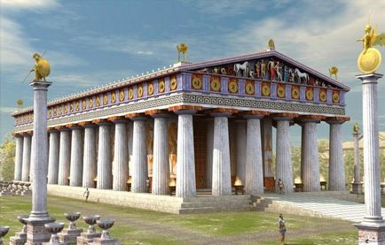 Templul lui Zeus din istoria olimpia, arhitectura și starea actuală