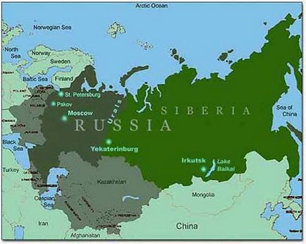 Caracteristicile de vest ale Siberiei