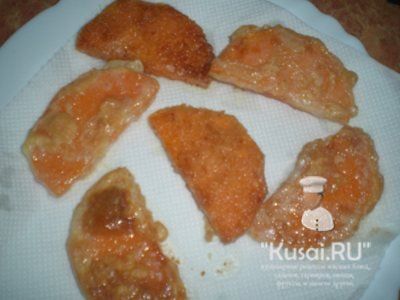 Смажена гарбуз - рецепт смаження гарбуза в борошні або панірувальних сухарях
