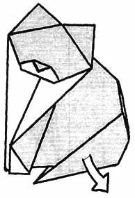 Angóra macska, Origami (origami) Angóra macska, origami