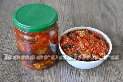 Баклажани в томаті на зиму - рецепт з фото
