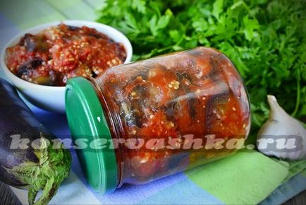 Баклажани в томаті на зиму - рецепт з фото