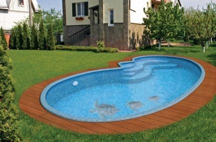 Piscină cu mânere din fibră de sticlă - bazin din fibră de sticlă cu plastic armat cu fibră de sticlă