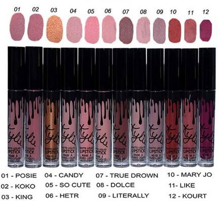 Lip gloss kylie palette, recenzii clienți, prezentare generală a produsului