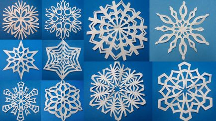 Паперові сніжинки своїми руками зі схемами прості варіанти з фото