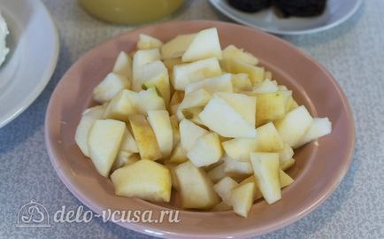 Desszert alma, sajt recept egy fotó - egy lépésről lépésre főzés túró desszert almával