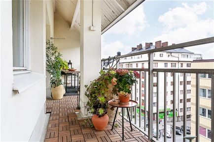 Proiectare apartament cu balcon mare