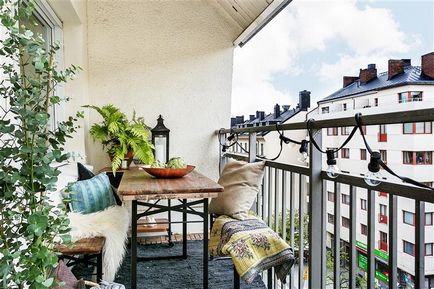Proiectare apartament cu balcon mare