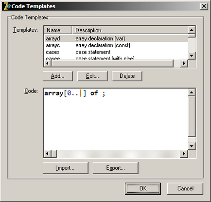 Домашня сторінка дениса Мініч - delphi - delphi 2007 code templates