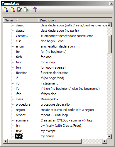 Домашня сторінка дениса Мініч - delphi - delphi 2007 code templates