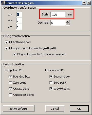 Export-import 3ds az ArchiCAD