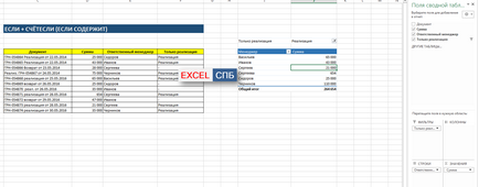 Funcția dacă conține - excel spb