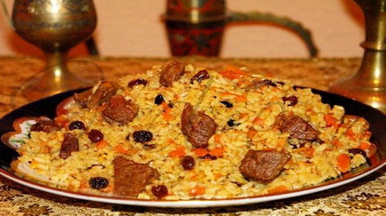 Pilaf georgian, cu carne, cu ciuperci, shilaplavi