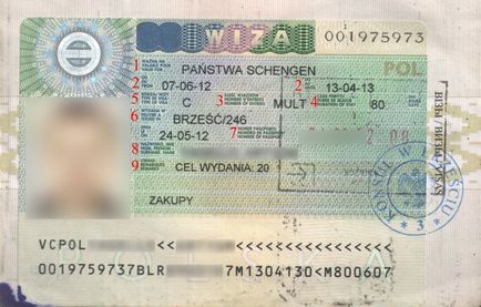 Cum poate fi citită viza Schengen?