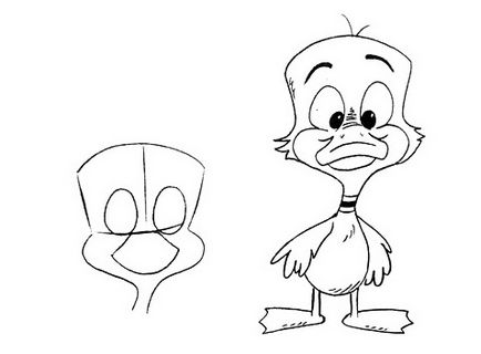 Як намалювати птаха для коміксу, flatonika
