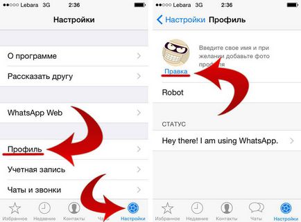 Hogyan változtassuk képek whatsapp és a változás avatar