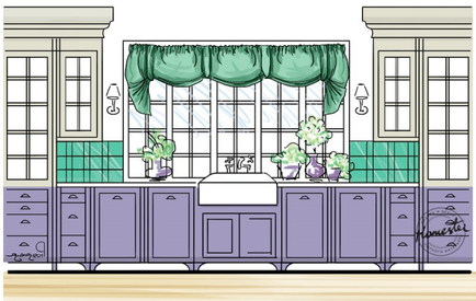 Як поєднувати кольори на фартусі і кухонних фасадах - hd interior