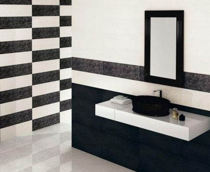 Hogyan hozzunk létre egy design fürdőszoba fekete csempe