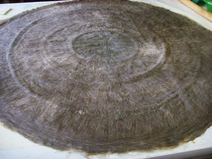 Hogy kényelmes gyapjas szőnyeg-mandala öko-style - tisztességes iparos - kézzel készített, kézzel készített