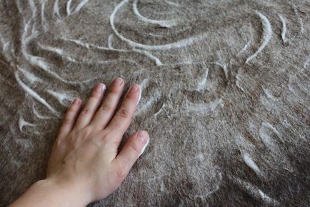 Hogy kényelmes gyapjas szőnyeg-mandala öko-style - tisztességes iparos - kézzel készített, kézzel készített