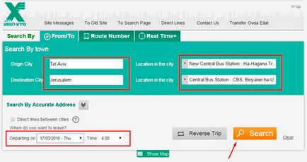 Cum să găsiți programul de transport în Israel fără cunoașterea limbii