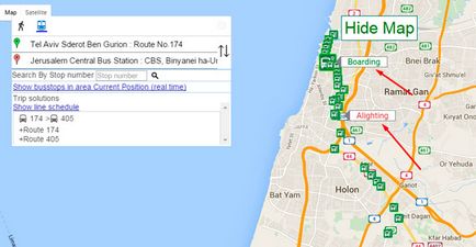 Як дізнатися розклад автобусів в Ізраїлі без знань мови