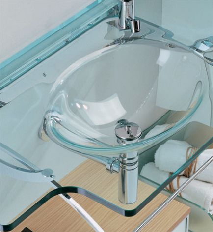 Cum sa alegi si sa instalezi o chiuveta de sticla pentru baie (19 fotografii), vksplus