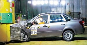 тест Лада Грант катастрофа не отговаря на EuroNCAP, събития