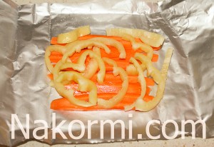 Куряче філе запечене з овочами в духовці у фользі рецепт з фото