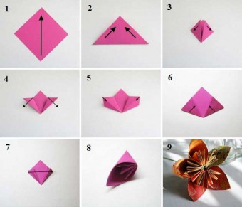 Kusudama pentru planurile de flori pentru începători, foto