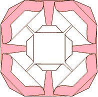 Кусудама троянда - схема зборки орігамі по кроках