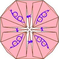 Kusudama Rose - schemă de asamblare a origami prin pași