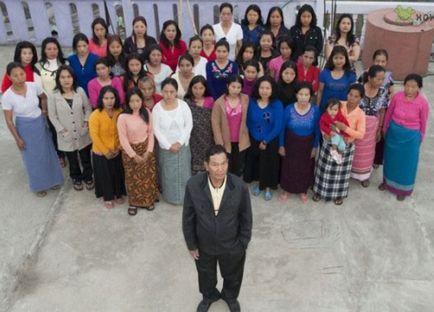 Poligamia indiană în cea mai mare familie din lume 1 bărbat, 39 de soții și 95 de copii