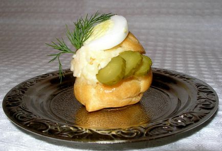 Töltsük puding zsemle profiteroles), sütemények, tartlets - egyszerű receptek