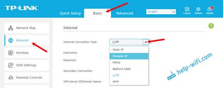 Pe router-ul tp-link, lumina portocalie (roșie) pe internet este aprinsă