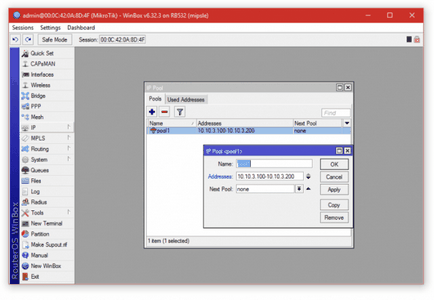 Configurarea mikrotik