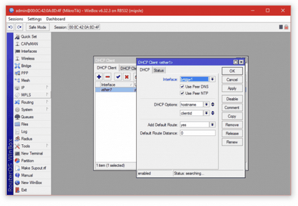 Configurarea mikrotik