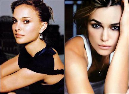 Natalie Portman și actrițele Kira Knightley - gemeni