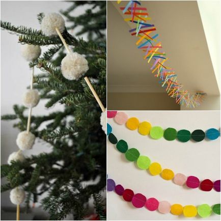 Idei de ghirlanda de Anul Nou pentru decorare (fotografie), casa de vis
